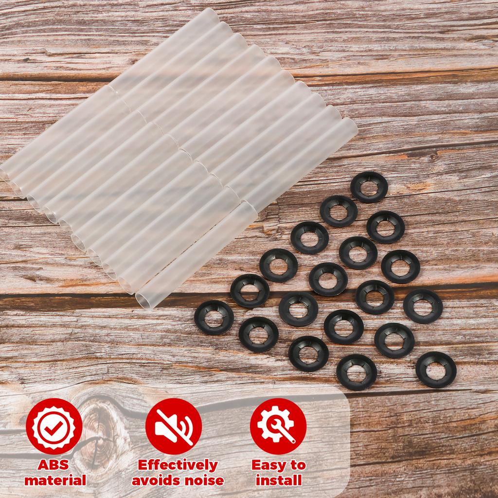 20Pcs New Hinge Quiet Roller Sleeves ABS Garage Door Hinge Rollers Noise Reducing Garage Door Hinge Roller Sleeves for Garages