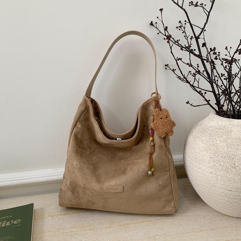 Retro Bag Women's Large Capacity 2025 New Autumn and Winter Versatile Simple Shoulder Bag Texture Commuter Tote Bag