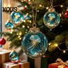 Urlaubsgeschenke für Meeresliebhaber, Thematische Weihnachtskugel-Ornamente, Leuchtende Klare Kugeln mit Quallen Schildkröte Oktopus, Detaillierte Retro-Schnitzereien