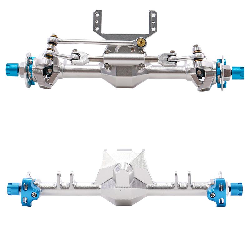 1/24 SCX24 Aluminum Front Rear Straight Axle With Hydraulic Steering Link for SCX24 Deadbolt 90081 C10 JEEP Gladiator
