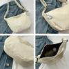 Cord-Crossbody-Taschen für Damen, Große Umhängetasche, Geldbörse und Handtaschen, Einfarbige Damen-Umhängetasche