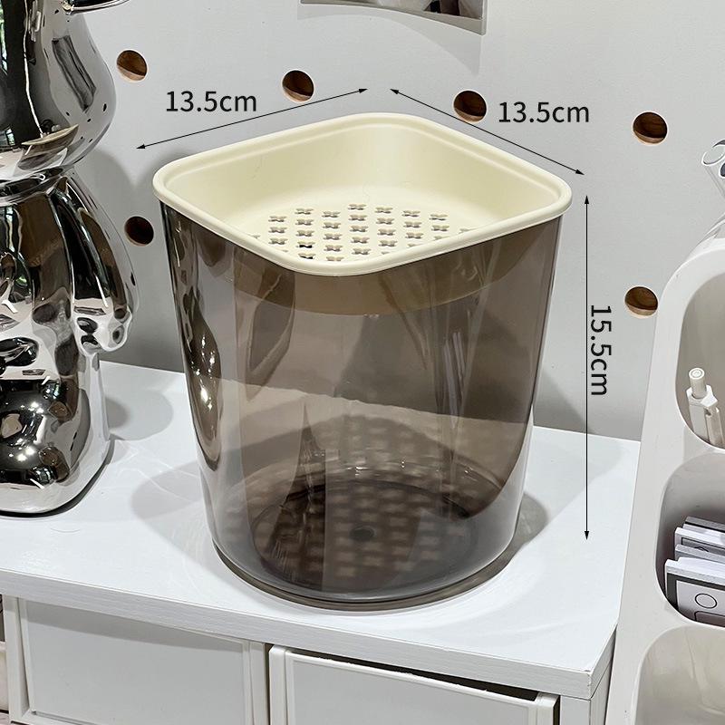 Multi-functional Tea Leaves Bin: Stylish Desktop Waste Basket & Kitchen Draining Basket