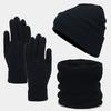 Fleece Lined Winter Knit Hat Scarf Gloves Combo For Stylish Cold Season Fashion