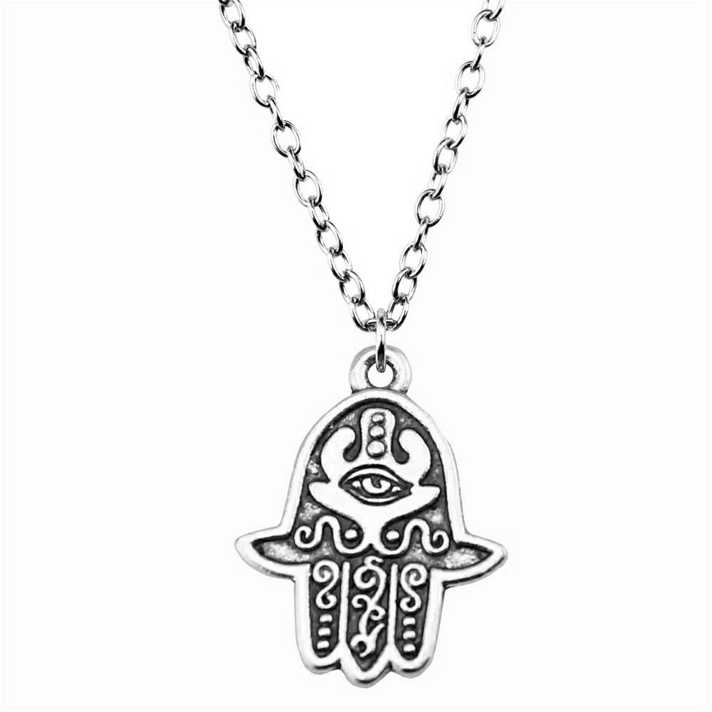 Collana Ciondolo Nodo Celtico Triquetra Stella di Davide Pendente Gioielli Vintage Boho Catena 43cm