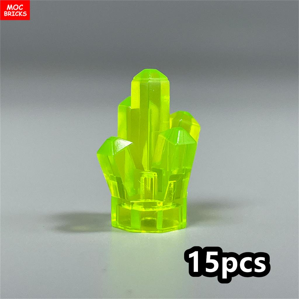 MOC Bricks Stone Gem Paint Ore Rock 1x1 Crystal 5 Point 29377 30385 28623 Educational Building Blocks