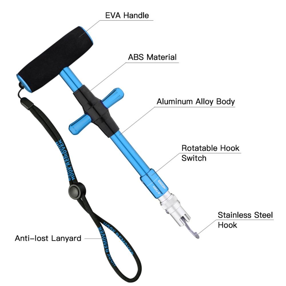 EVA Handle Fishing Hook Remover Aluminum Alloy Fishing Hook Puller Shore Fishing