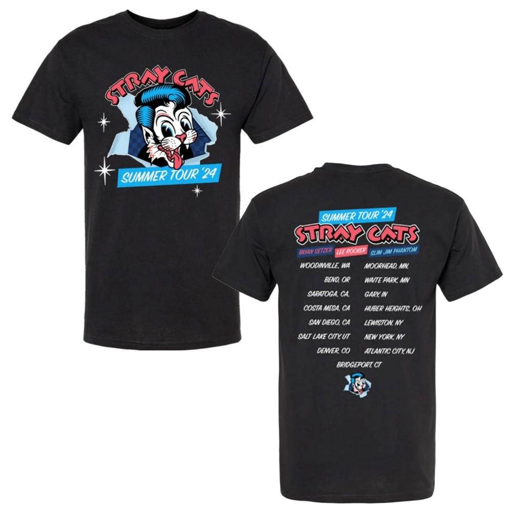 Stray Cats Breakthru Cats Summer Tour 2024 Tshirt Unisex T-Shirt XL