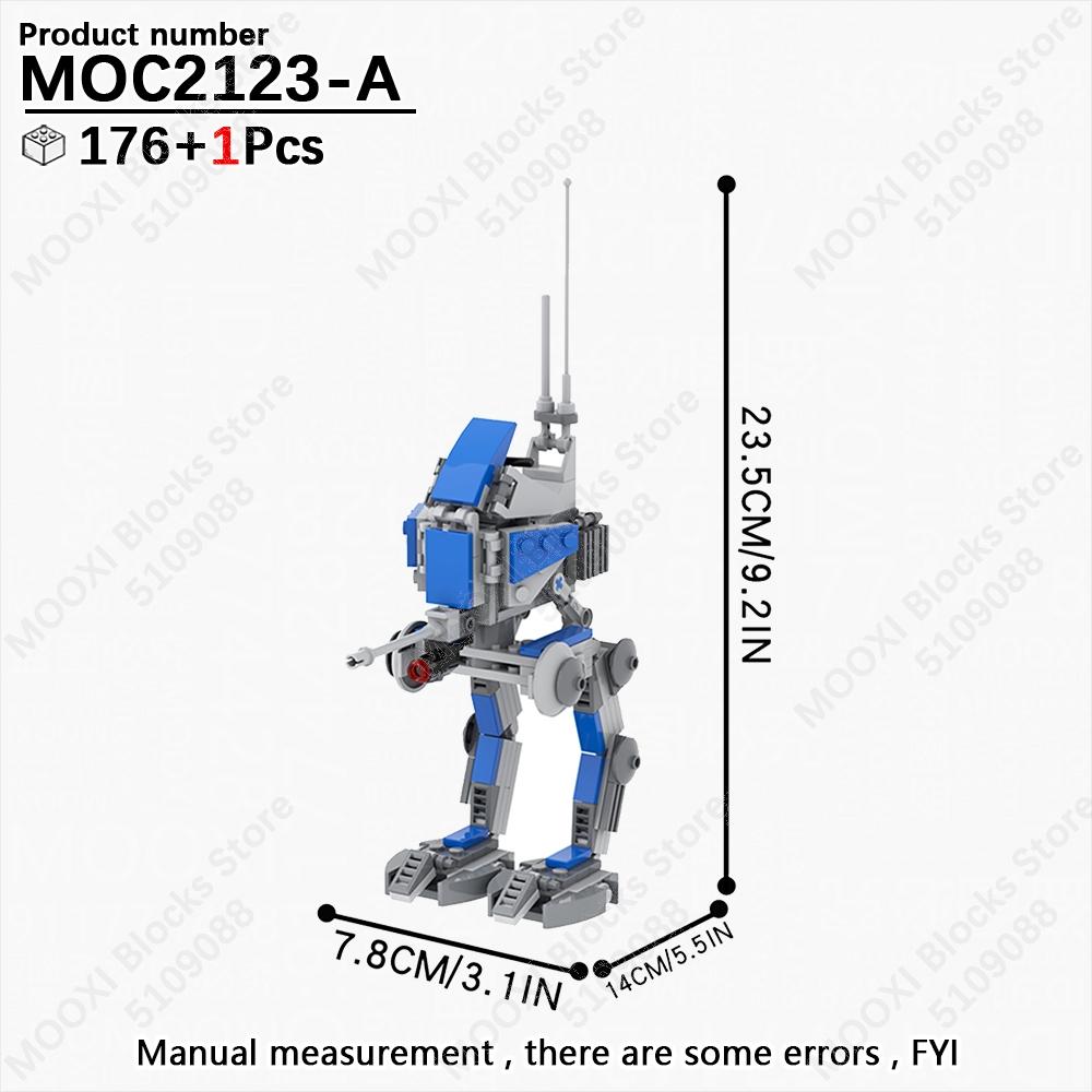 MOOXI Star Wars Mech Veicolo Cannone Carro Armato Armi Nave da Trasporto Soldati Modello Mattoncini Fai da Te Blocchi da Costruzione Assemblati Giocattolo per Bambini