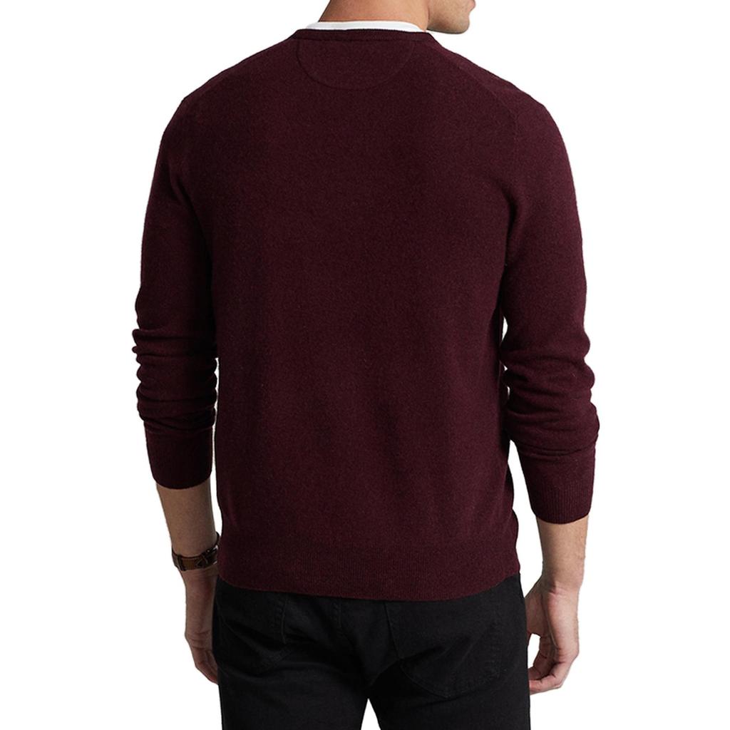 Polo Ralph Lauren FW23 Solid Logo Embroidered Crew Neck Long Sleeve Sweater Men Sweater MNPOSWE16821262-601