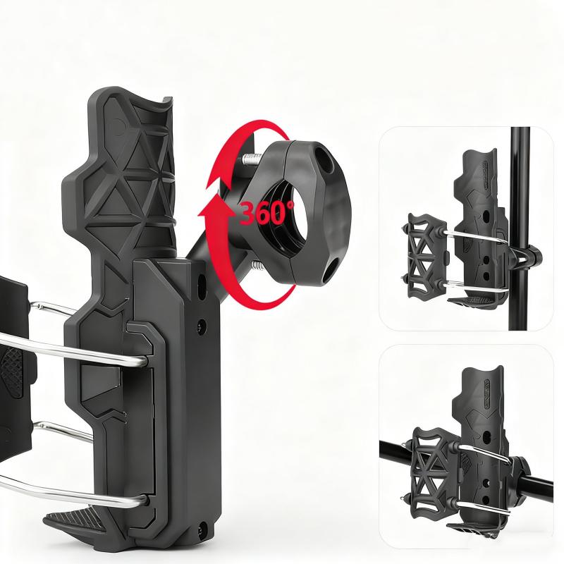 360 Degree  Rotation Bike Cup Holder Universal For Road Cycling Motorcycle Motorbike Adjustable Handlebar Mount Water Bottle Cage