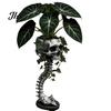 Unique Candy Dish Storage Gothic Skull Spine Planter, Resin Skeleton Planter Pot, Horror Halloween Indoor Outdoor Statue Flower Vase, Spooky