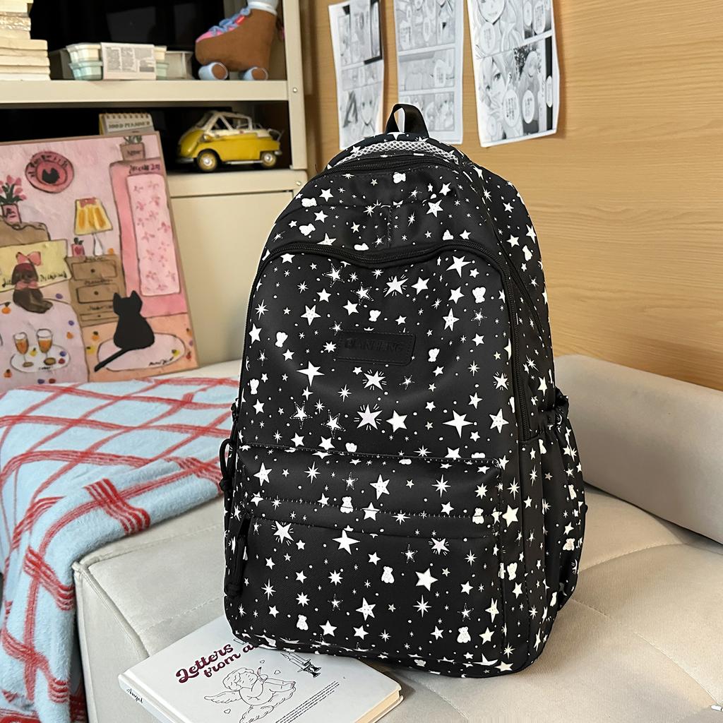Schoolbag Large-capacity Schoolbag Female New Junior High School Student College Student High-value Star Backpack Versatile Leisure Travel Backpack