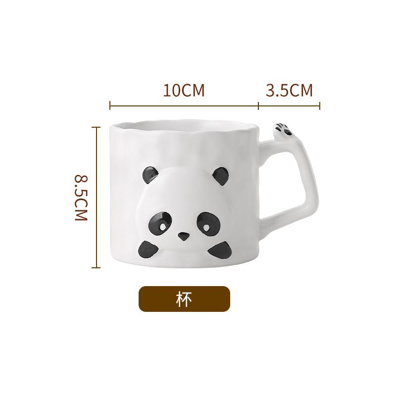 Japanese Tableware Set Cute Panda Underglaze Ceramic Plates High Value Household Bowls Vegetable Plates Dishes