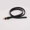 New Women's Simple and Versatile Braided Round Buckle Belt Pp Grass Woven Brown Belt Natural Style Casual Women's Belt