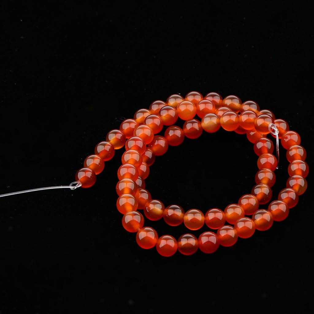 Красный Агат Камень Круглые Россыпные Бусины Нить 6mm