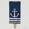 Fashion print Blue Anchor Towel Drying Bath Towel Applicable To Light Swimming Camping Yoga Beach Out