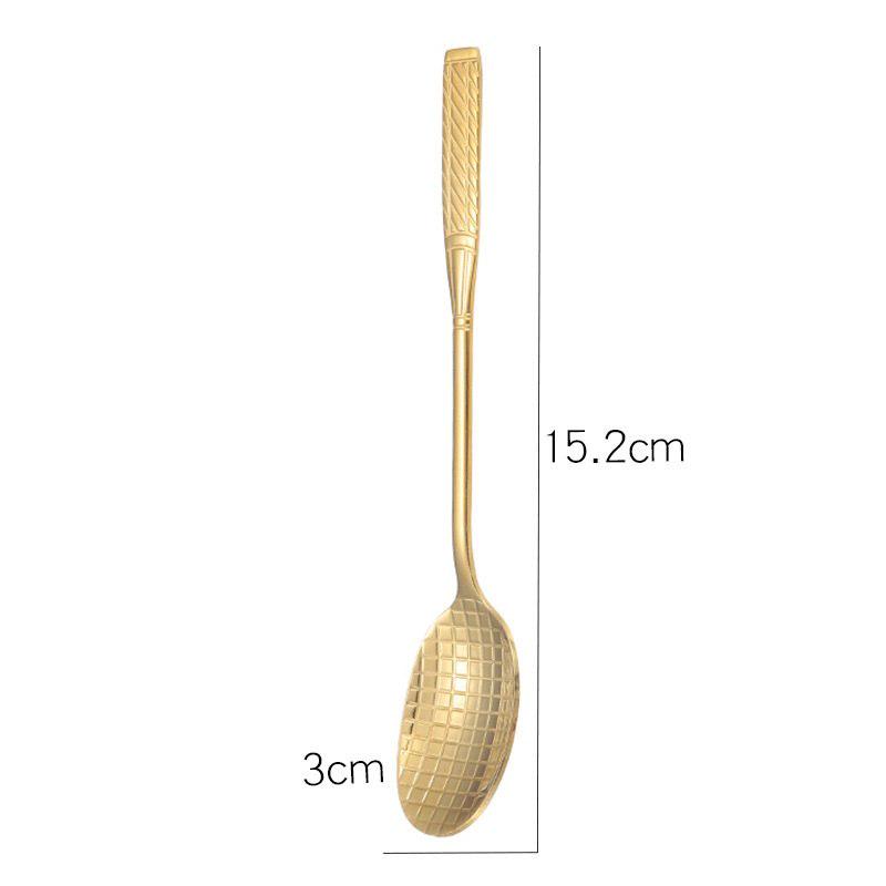 1PC Stainless Steel Badminton Racket Coffee Spoon Colorful Ice Cream Tea Spoon Drinkware
