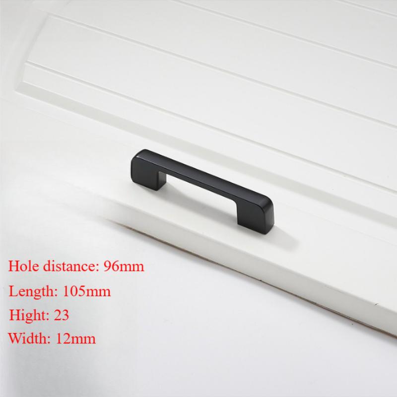 1/5pcs Black Cabinet Handles Solid Kitchen Cupboard Pulls Drawer Knobs Furniture Hardware Cabinet Pulls Cupboard Handles Knobs