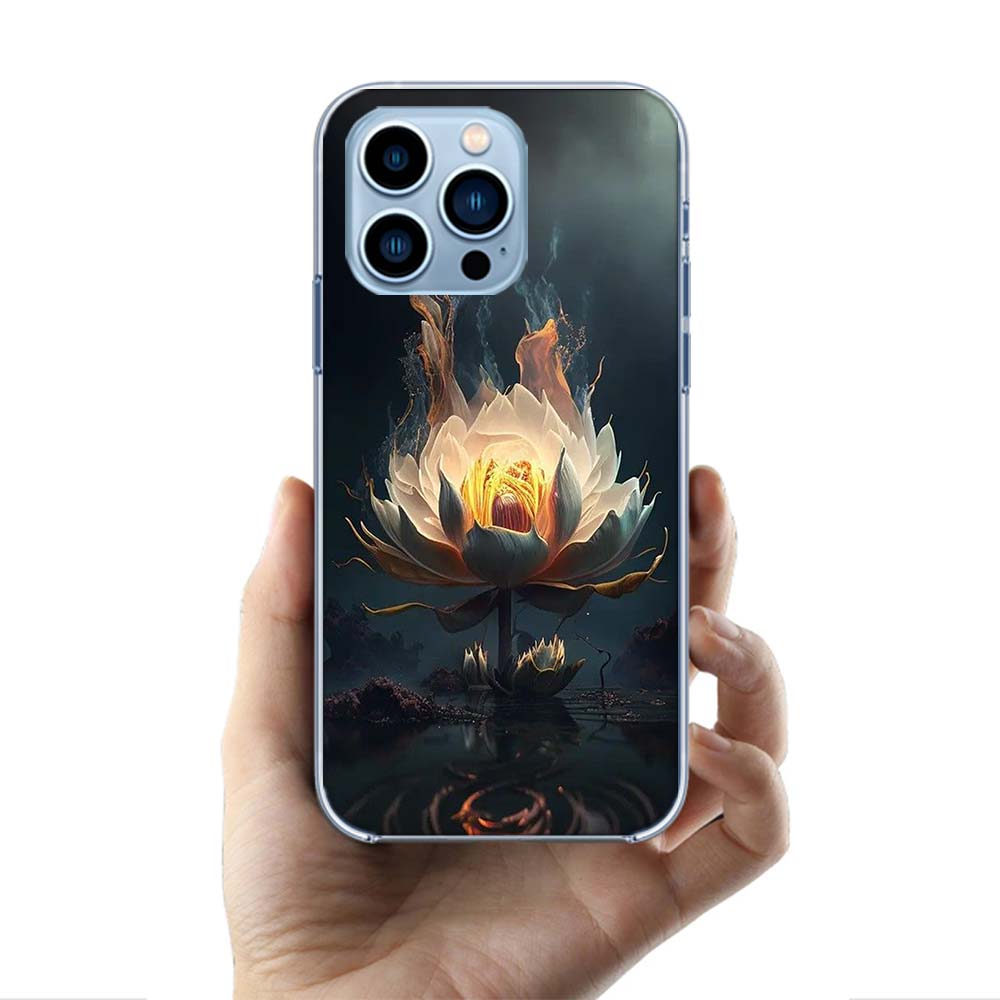

Buddhist Fire Lotus Cases Phone Case For Iphone 17E 16E 17 Air 16 Pro Max 15 Pro 14 Plus 11 13 12 Mini Cover Cases Compatible wi iPhone 17E