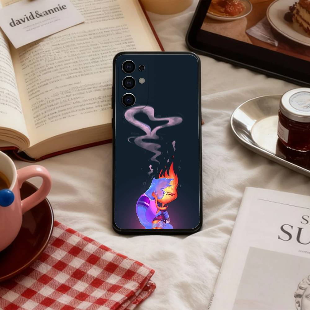 P-Pixar E-Elemental    Phone Case For Samsung S 25,24,23,22,30,21,10,9,Ultra,Plus,Lite,FE,4,5 G Soft Black Case
