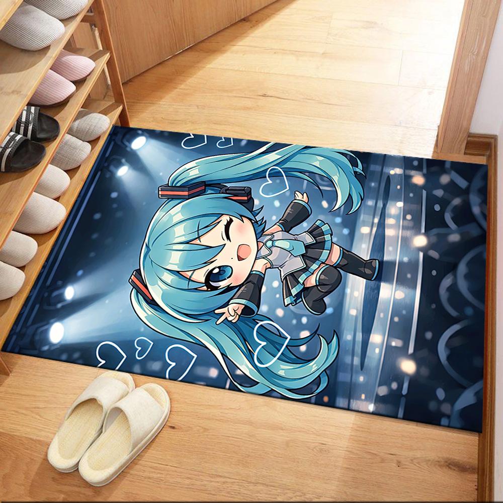 Hatsune Miku Style Square rugs are a great choice for living rooms, bedrooms, home décor, and as gifts.