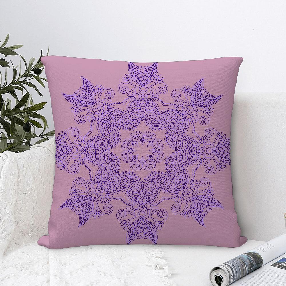 Mandala Bohemian Ethnic Pillow Case Plush Fabric Soft Pillowcase Double Sided Print Sofa Cushion Cover Throw Pillow Cover