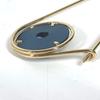 LOEWE Accessories Brooch Metal / Leather Gold/blue Unused