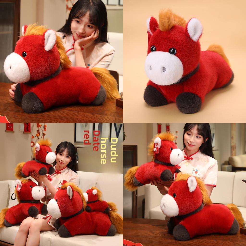 Chinese Zodiac Horse Plush Toy With Soft Polyester Filling For New Year Gifts And Celebrations