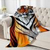 Majestic Tiger Print Flannel Throw Blanket Soft Cozy Fleece for Home Office Sofa All Season Gift 150x200cm