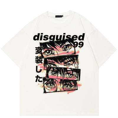Streetwearové tričko s grafickým potiskem japonské mangy Unisex bavlněné tričko Unisex topy Trička Léto Krátký rukáv Tričko