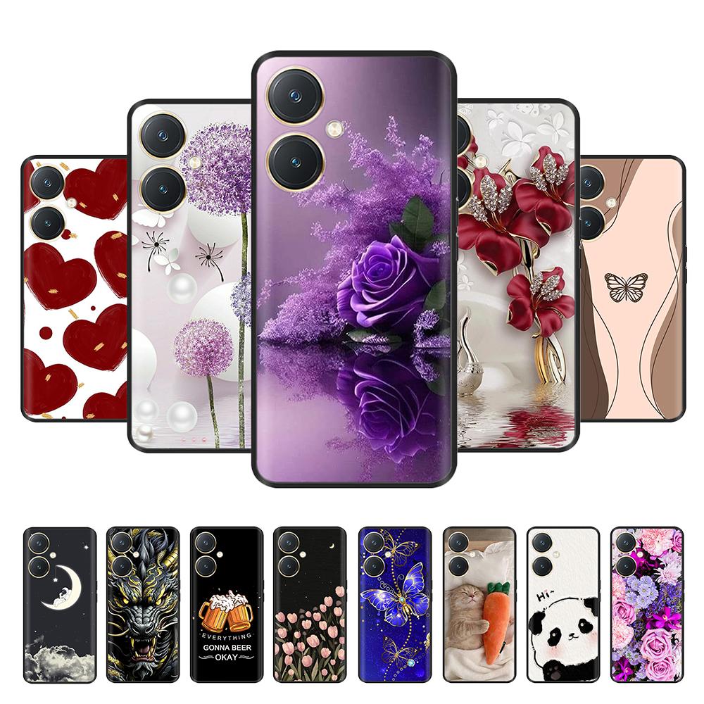 For Vivo Y27 5G Case New Design Soft Cover Slim Case For VivoY27 5G V2302 V2322 Cases Liquid Silicone Fundas For Vivo Y36 5G