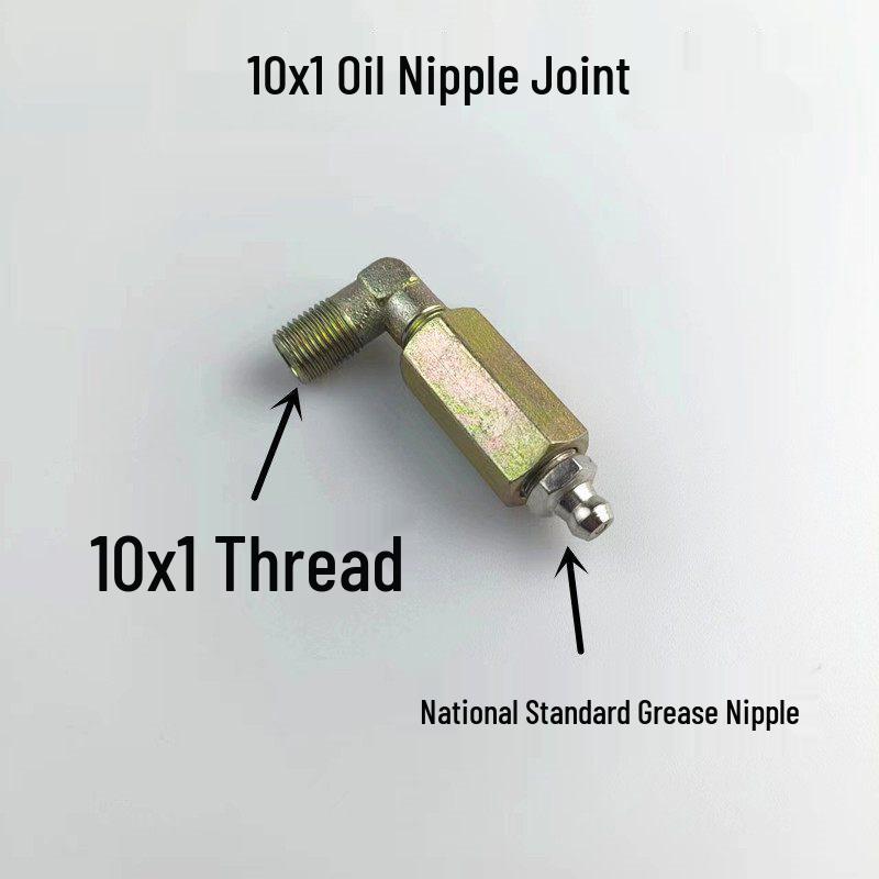Copper and Iron Grease Nipple Extension Tubes - Threaded Straight & Bend Connectors for Oil Pipes