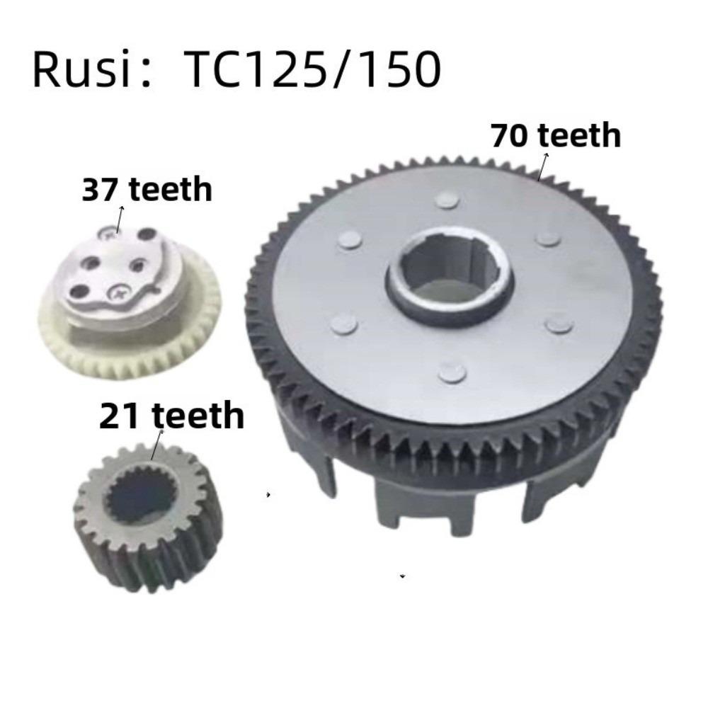3pcs New Tc125/150/TMX 155 Clutch Housing Durable 70T 37T 21T Clutch Basket Assy Metal Oil Pump Assy Motorcycle Parts