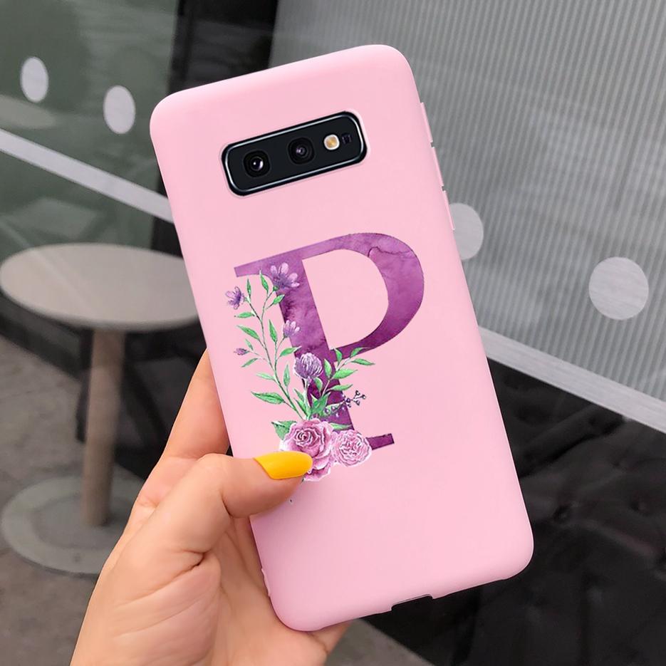 Cute Letters Cover For Samsung Galaxy S10 Plus Case S10 S10e Soft Silicone Phone Back Case For Samsung S10 S10e S10+ Cover Coque