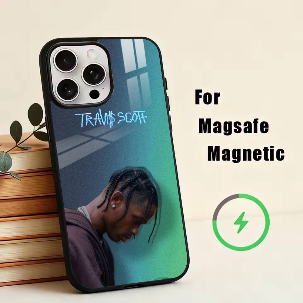 T-Travis S-Scott Phone Case For iPhone17,16,15,14,13,12,11 Plus,Pro Magnetic For Magsafe Wireless Charging