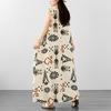 Sleeveless Plus Size Cotton Vintage Floral New In Dresses for Women Casual Loose Maxi Long Summer Dress