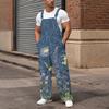 Men's Loose Fit Wide Leg Cargo Overalls Jumpsuit with Multi-Function Utility Pockets