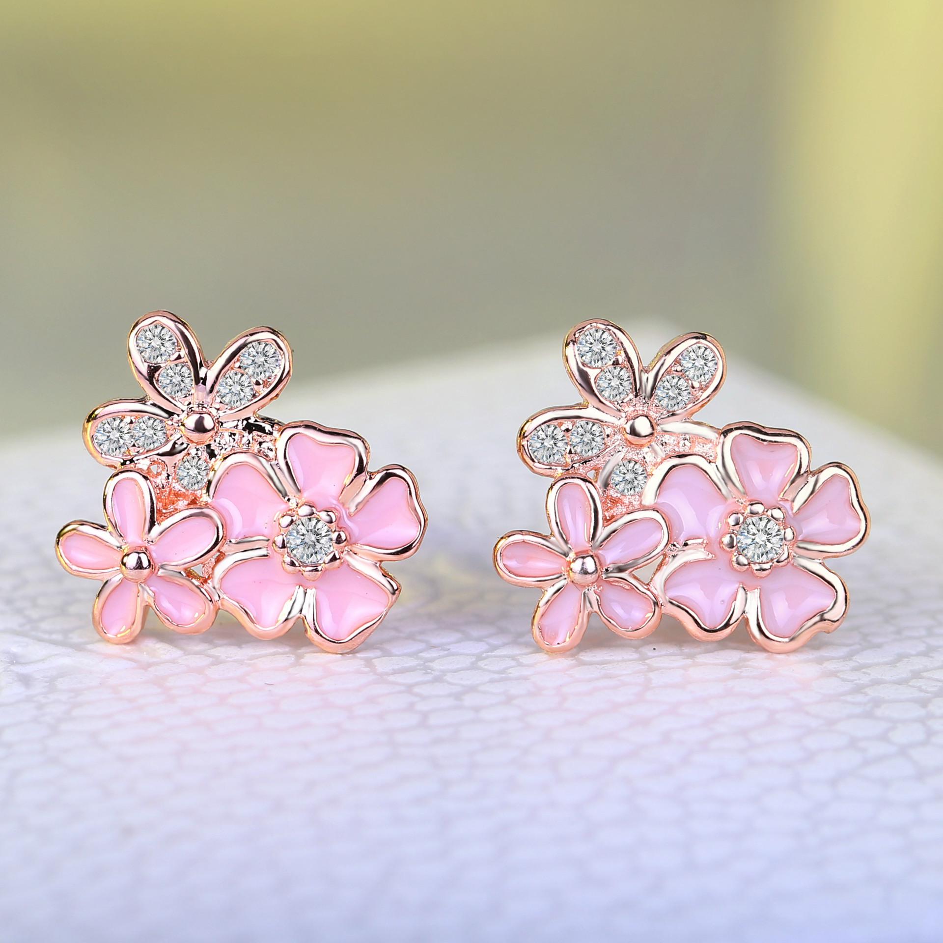 European And American Earrings For Women Elegant Stylish Chic Party Wear Series Flowers Fresh EarringsWedding Jewelry