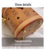 New 2025 Retro Printed Bucket Bag - Trendy, High-End Fashion Shoulder Handbag for Women