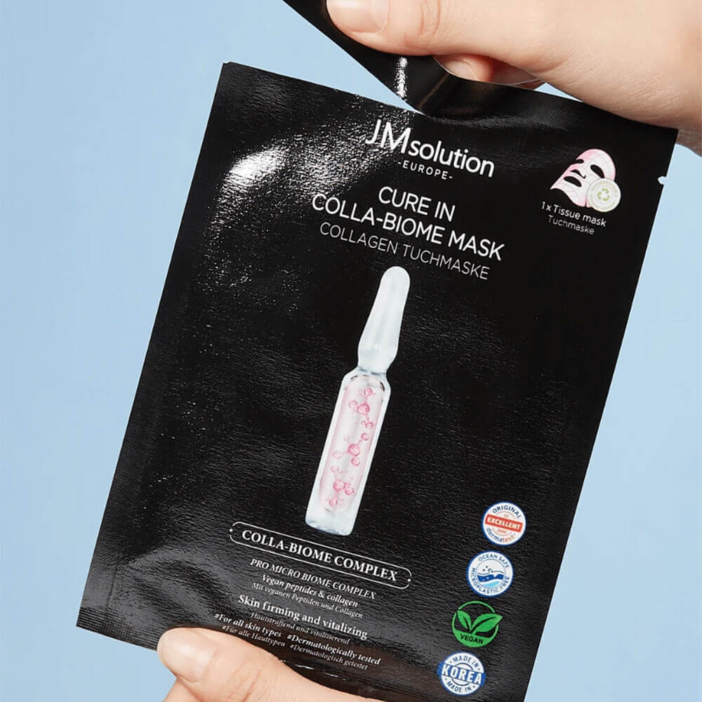 JMsolution Europe Cure In Colla-Biome Mask 30ml x 10ea, Moisturizing, Korean Cosmetics, Kbeauty, sample