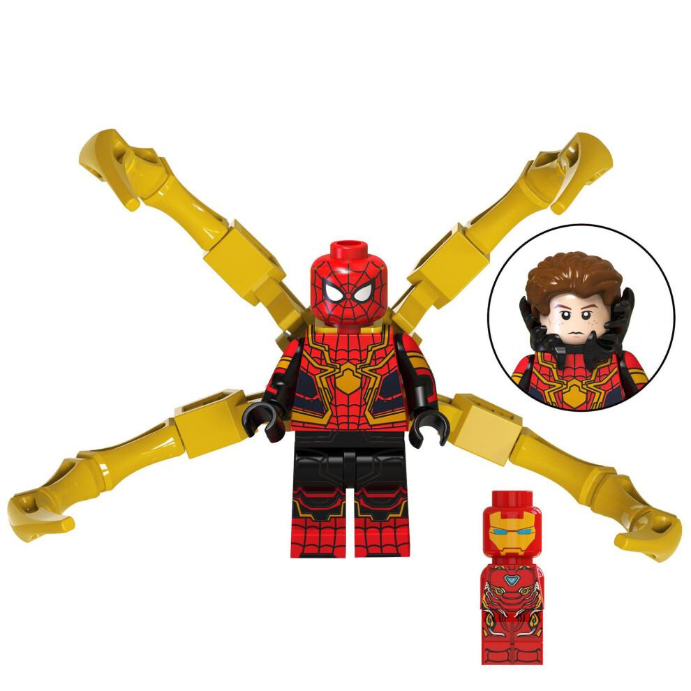 (Style B 8pcs) 16PCS Super English Female Panther Venom Spider Man Thor Iron Man Minifigures Toys Fit Lego