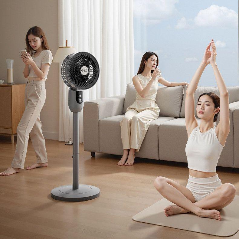Circolatore d'aria silenzioso: Ventilatore da Pavimento/Tavolo a Doppio Uso con Telecomando e Oscillazione Verticale