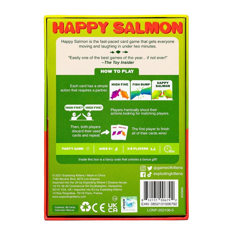 Brettspiel Happy Salmon Adult Family Gathering Game Card Bomb Cat Table