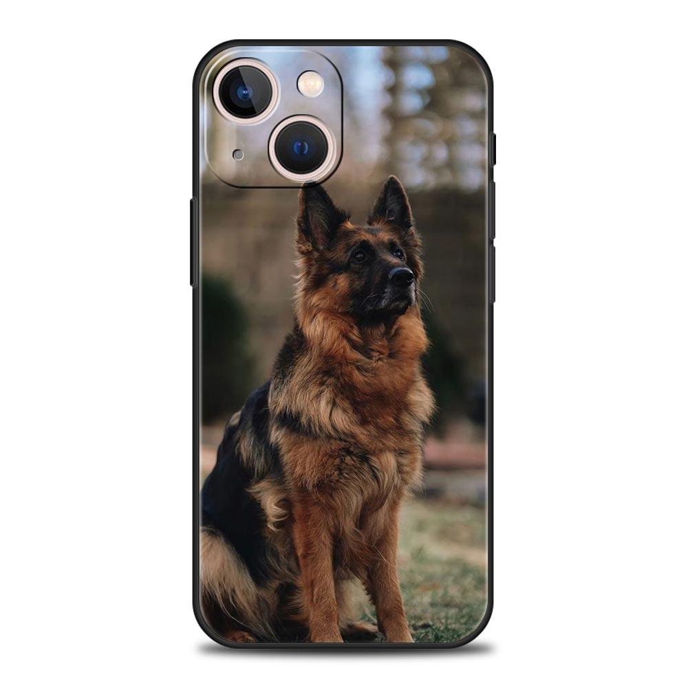 German Shepherd Dog Cartoon Phone Case For Samsung Galaxy S26 S25 S24 S23 S22 S20 Ultra S21 FE 5G S10 Plus TPU Shockproof Cover