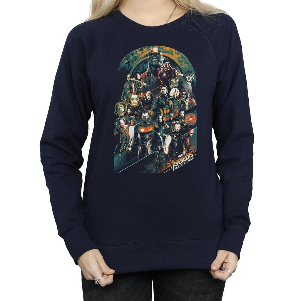 Avengers Infinity War Womens/Ladies Team Cotton Sweatshirt