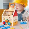 Kids' Wooden Tool Set with Toolbox for Early Learning