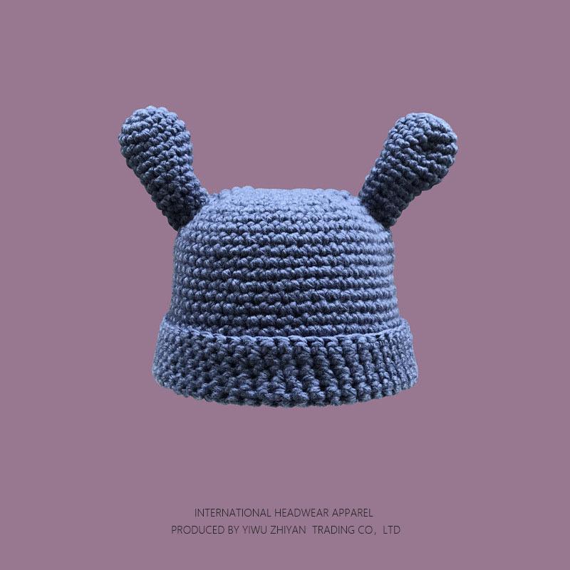 Ruffian Baby Monster Shrek Knitted Pullover Autumn and Winter Devil Long Braid Cartoon Handmade Wool Hat Tide