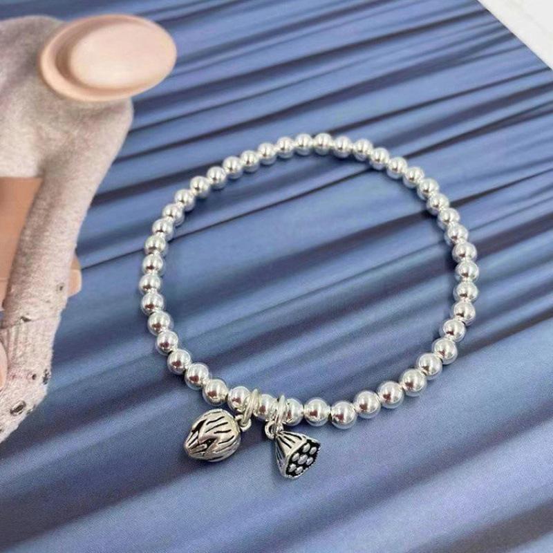 New Women's Mori Style Butterfly Glass Bracelet with Colorful Crackle Beads