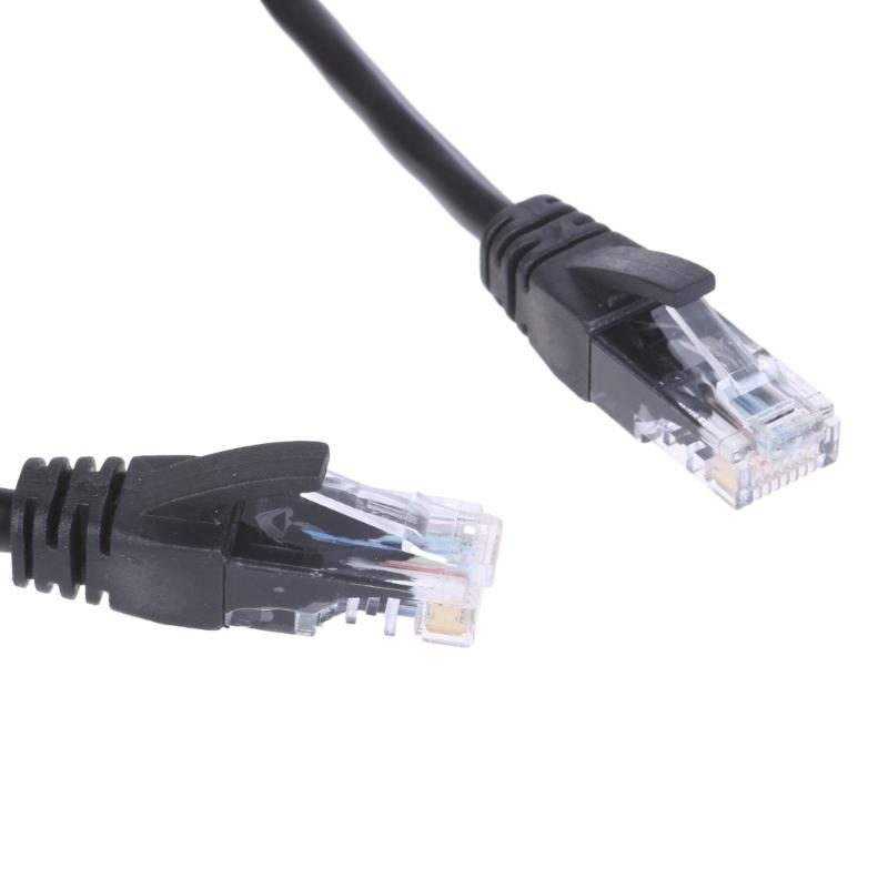 2m Black Ethernet Cable Fast & Reliable Internet Connection Solid Flat CAT6 Cable Speed 2m Internet Cable for Home