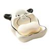 Bathroom Soap Box Puppy Shape Waterproof Soap Dish with Raised Drainage Stripes Soap